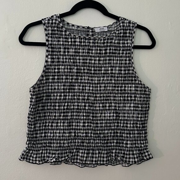 Smocked Poplin Crop Top - Picture 3 of 5